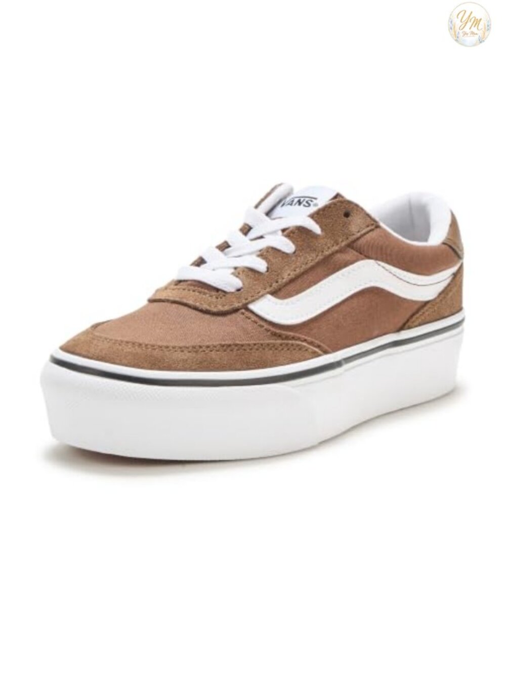 Vans Brooklyn LS Platform Suede Canvas Lace Up Low Top Sneakers
